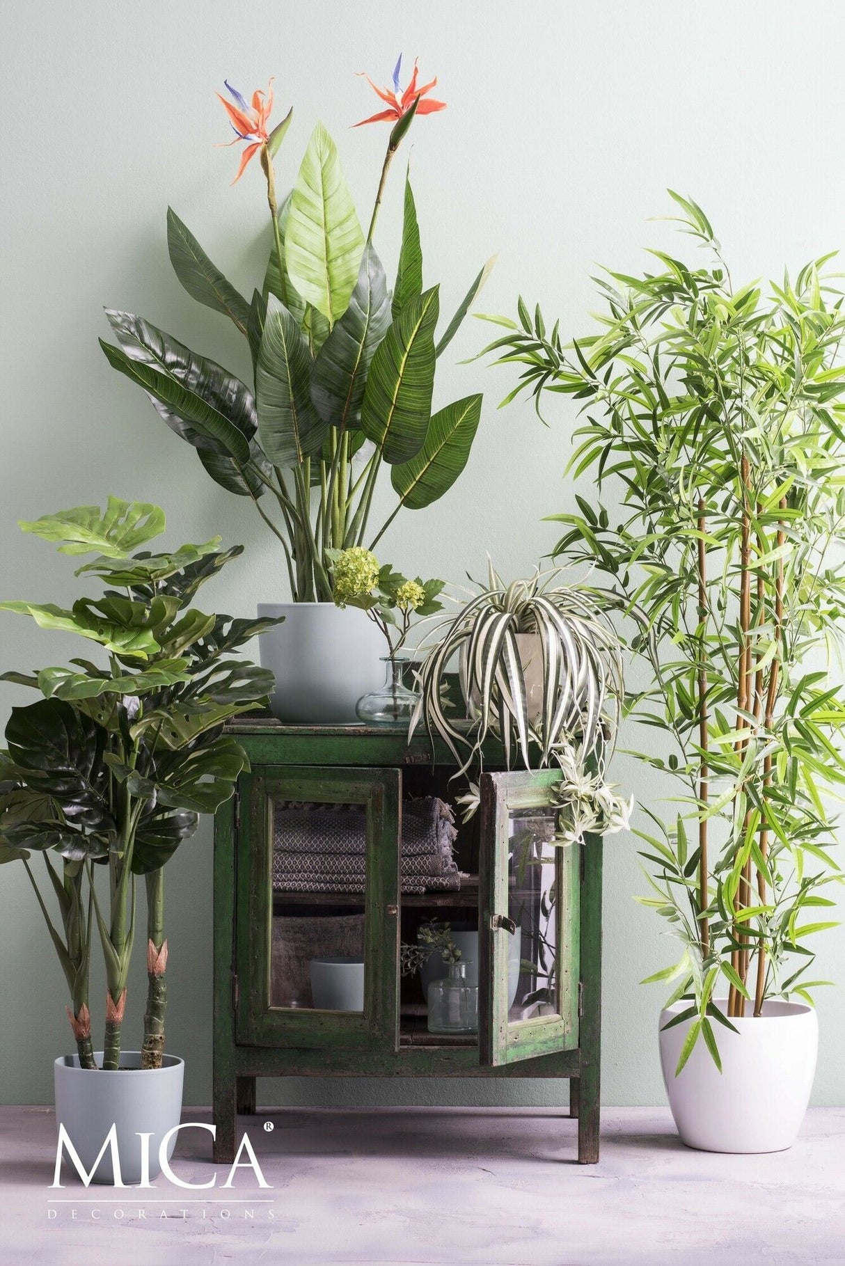 Bamboe Kunstplant (H180 x Ø80 cm) Green Collection – MICA DECORATIONS
