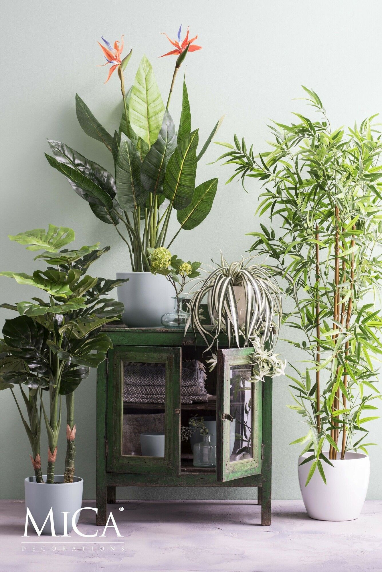 Bamboe Kunstplant (H180 x Ø80 cm) Green Collection – MICA DECORATIONS
