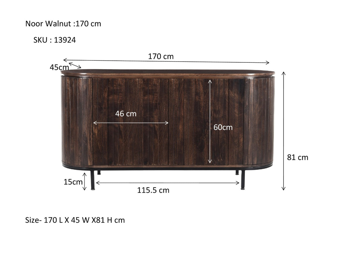 Noor Dressoir - Walnut 170 cm / Livingfurn