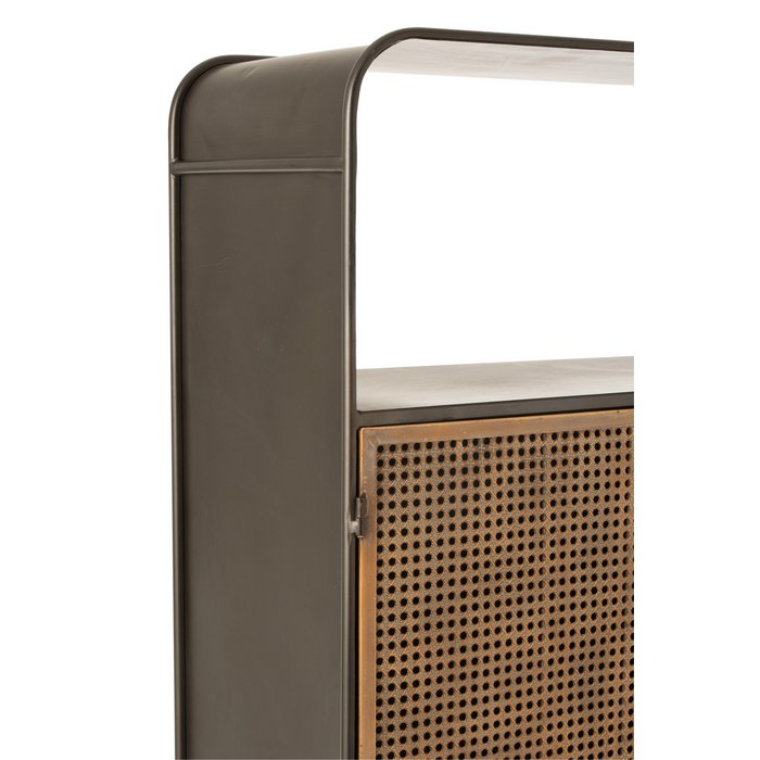 Hoge Kast – 3 Laden – Metaal & Naturel Hout / J-Line