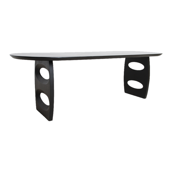 Eettafel Bullnose Teardrop Zwart 240 cm / Raw Materials