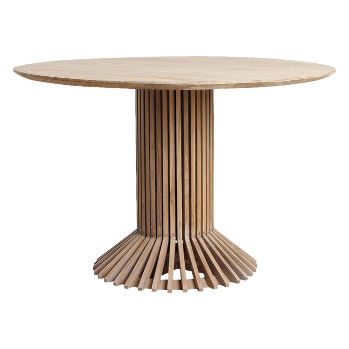 Eettafel Eiffel Teakhout Rond 140 cm / Raw Materials