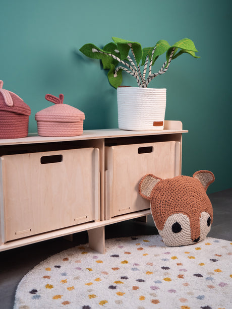 Rond Vloerkleed – Crèmewit & Multicolor / KidsDepot