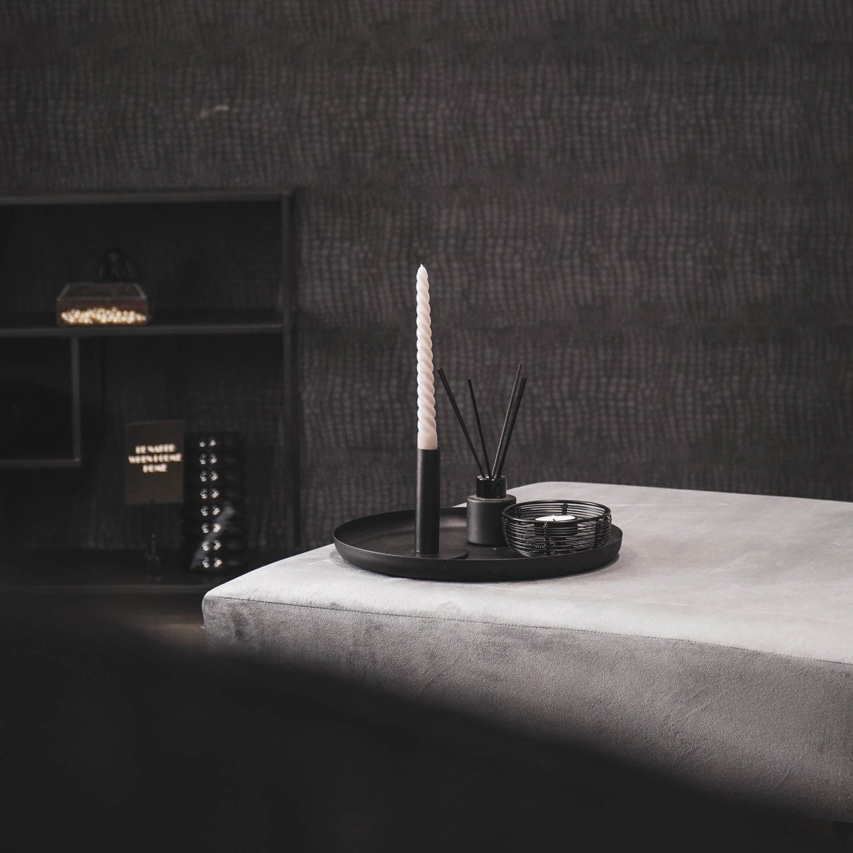 Gedraaide Kaarsen Grijs (Set van 4) / Housevitamin