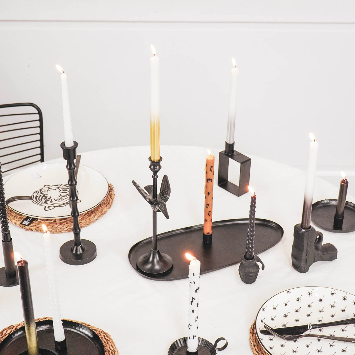 Panter Kaarsen Bruin (Set van 3) / Housevitamin