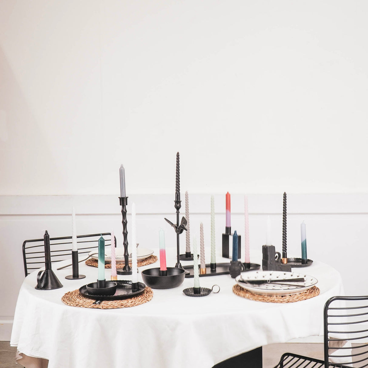 Gedraaide Kaarsen Wit (Set van 4) / Housevitamin