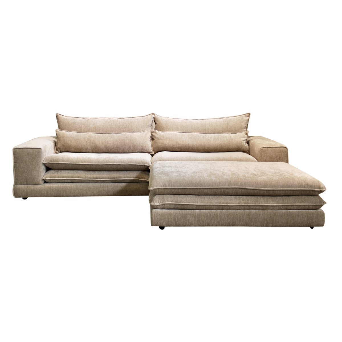 Londen (3-Zits + Ottoman) Tan – POLE TO POLE