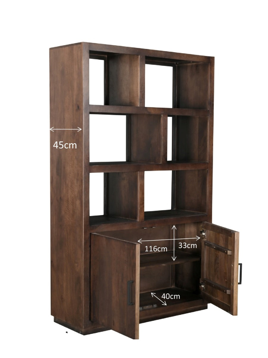 Jaxx Vakkenkast Bruin 120cm / Livingfurn