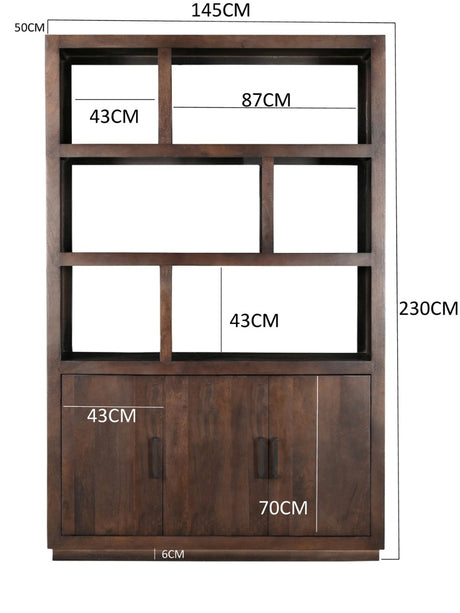 Jaxx Vakkenkast Bruin 145 cm / Livingfurn