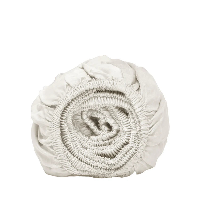 Hoeslaken Satijn Off White (200×210×35) / Coco & Cici