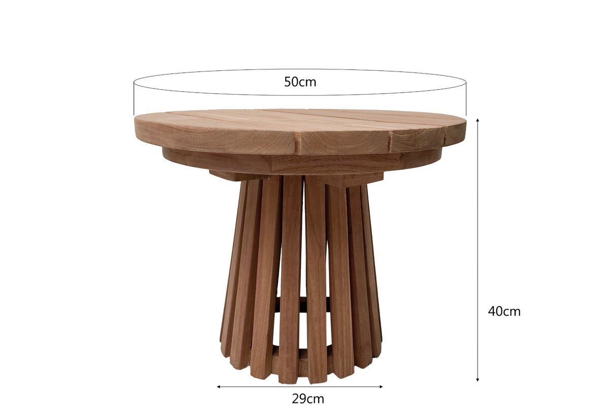 Cindo Buitentafel Teakhout (Ø50) / Livingfurn