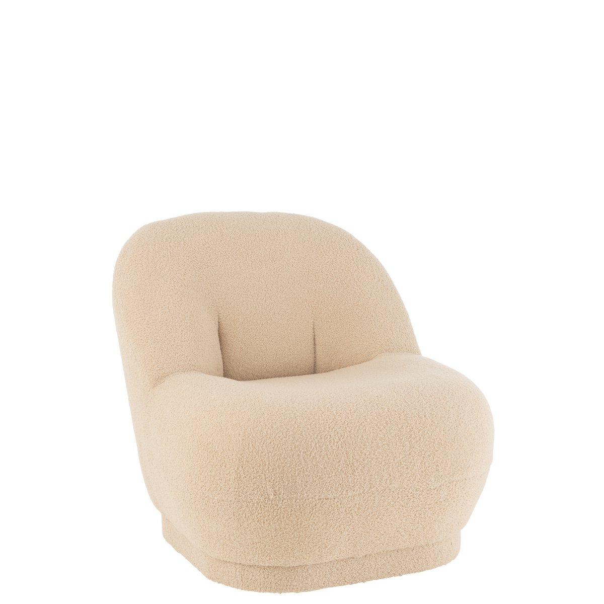 Fauteuil Teddy Bouclé Warm Beige / J-Line