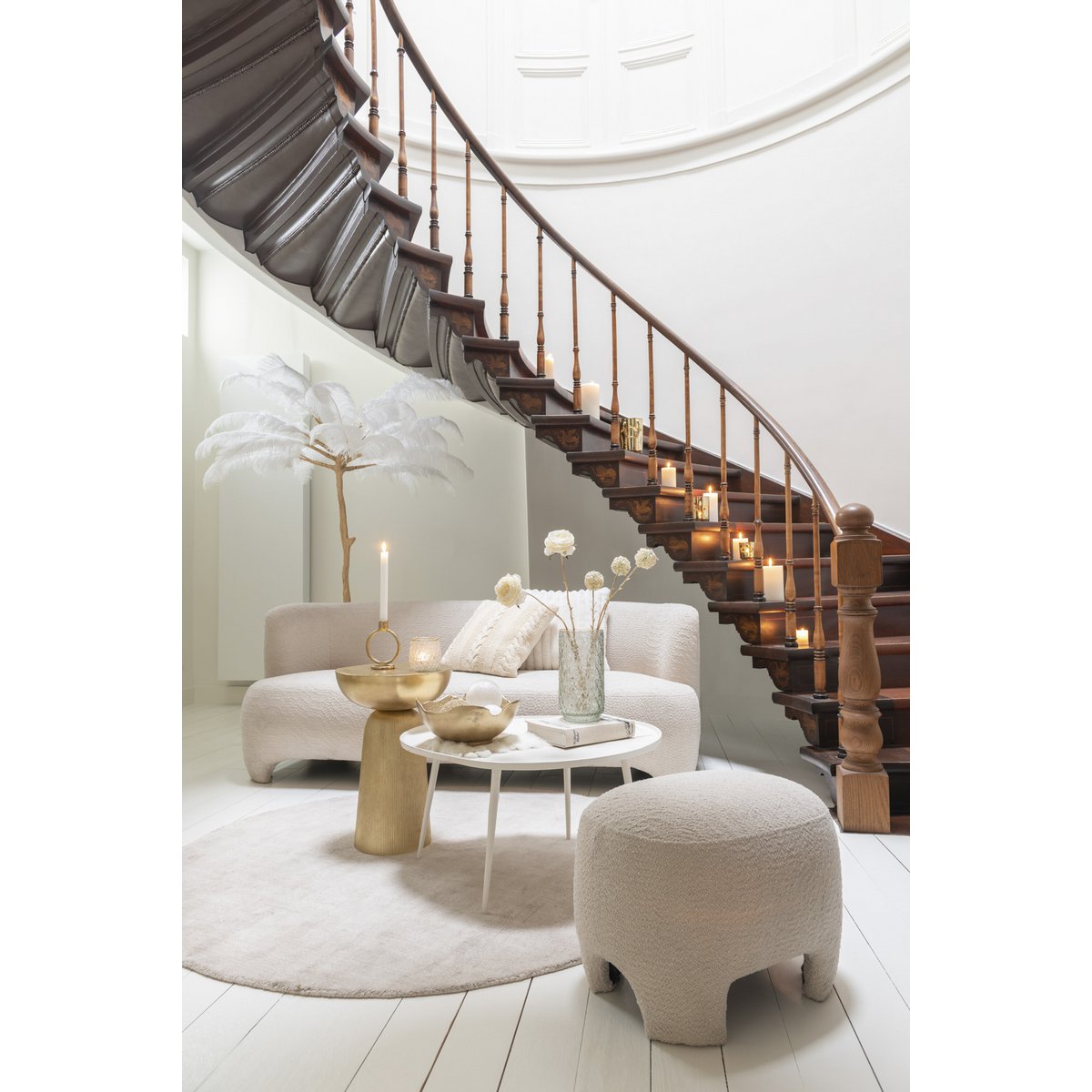 Zetel 2/3-Zits Gebreid - Wit / J-Line