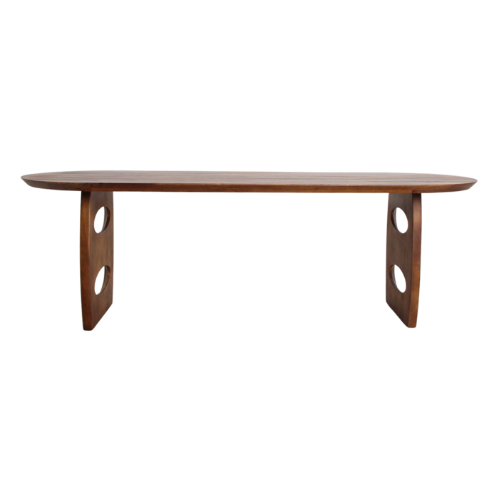 Eettafel Bullnose Teardrop Bruin 200 cm / Raw Materials