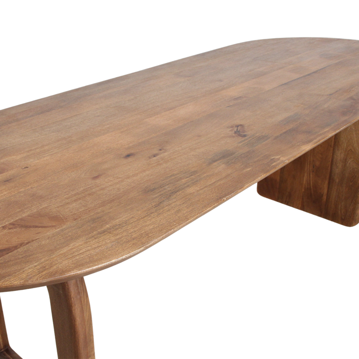 Eettafel Bullnose Mix Base Bruin 200 cm / Raw Materials