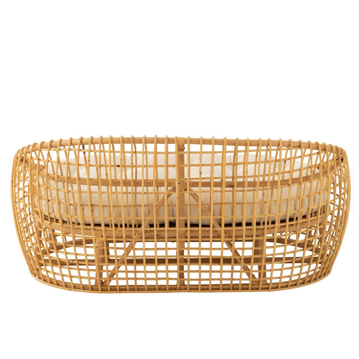 Sofa Lise met Kussen (Naturel/Wit) – J-LINE