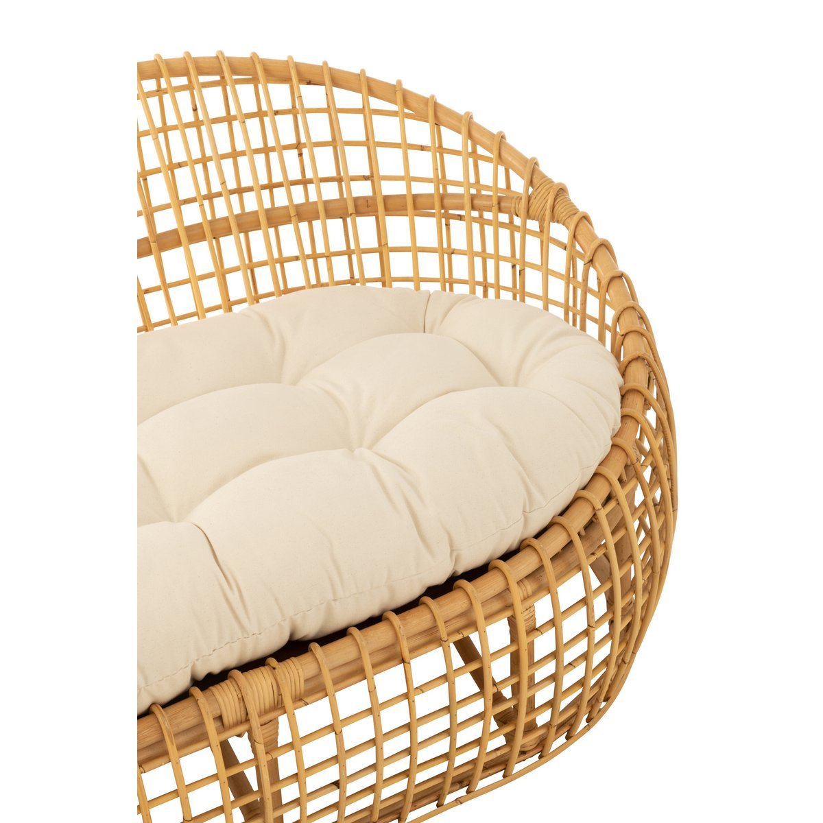 Sofa Lise met Kussen (Naturel/Wit) – J-LINE