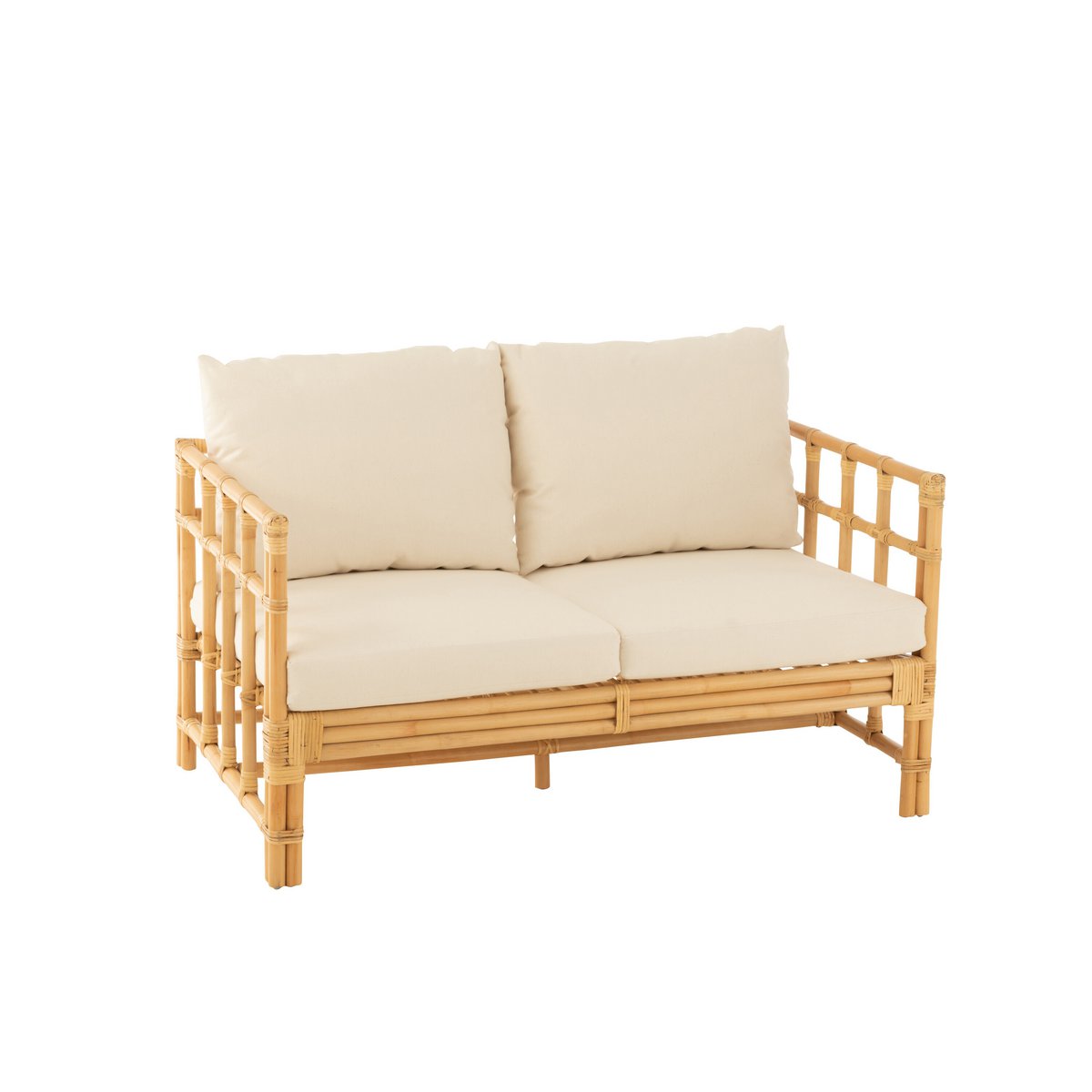 Sofa Elise met Kussen (Naturel/Wit) – J-LINE
