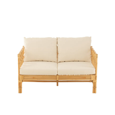 Sofa Elise met Kussen (Naturel/Wit) – J-LINE