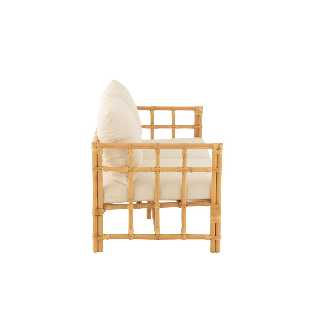 Sofa Elise met Kussen (Naturel/Wit) – J-LINE