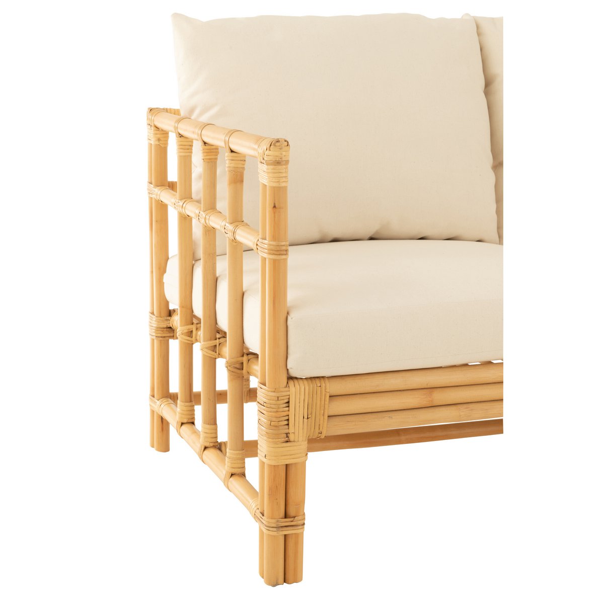 Sofa Elise met Kussen (Naturel/Wit) – J-LINE