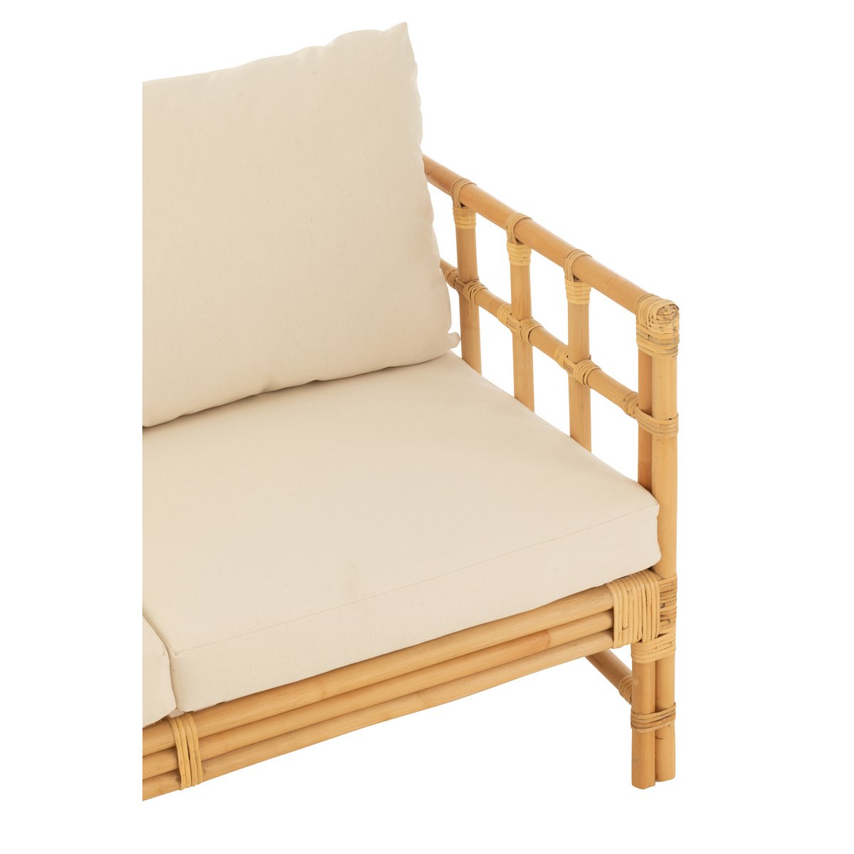 Sofa Elise met Kussen (Naturel/Wit) – J-LINE