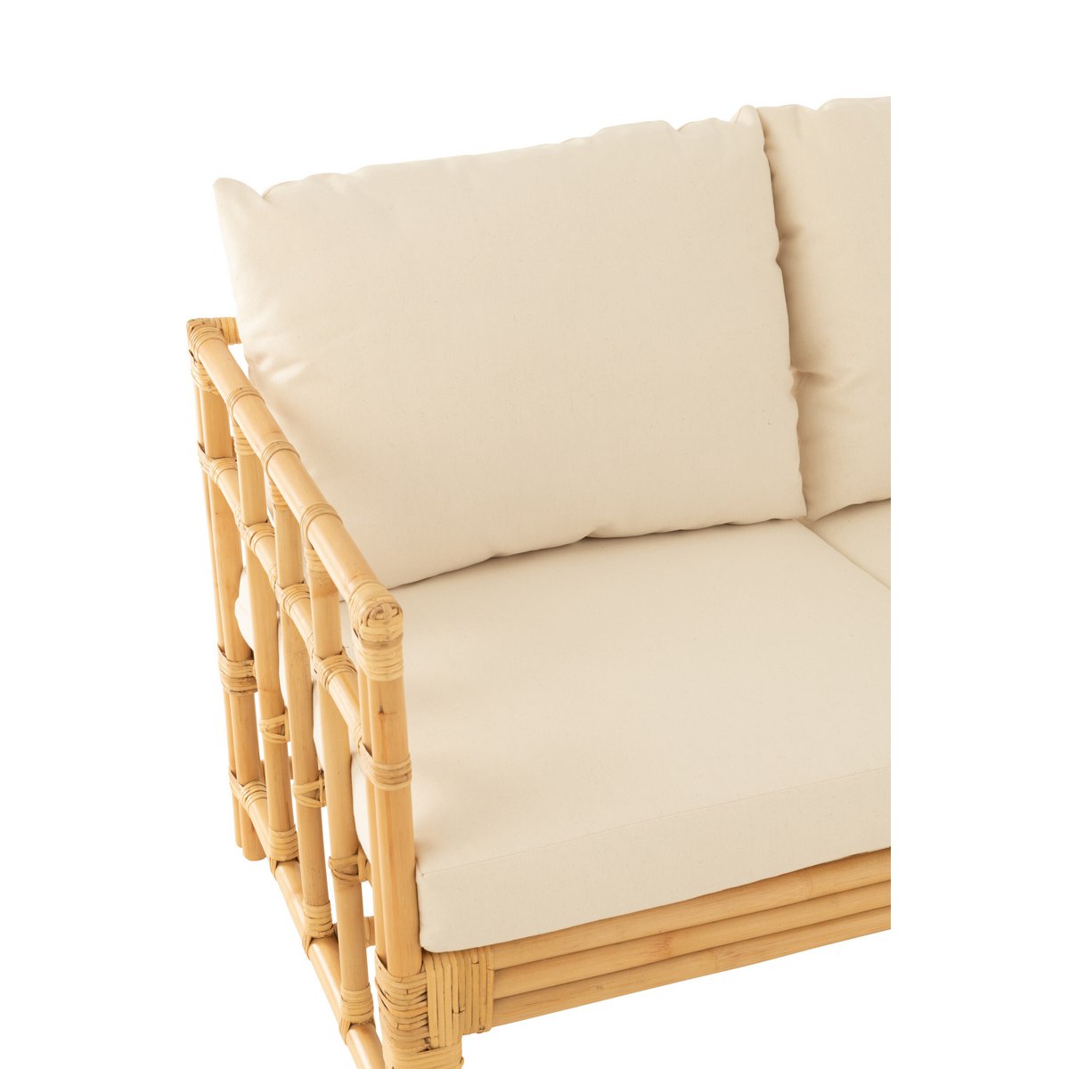 Sofa Elise met Kussen (Naturel/Wit) – J-LINE