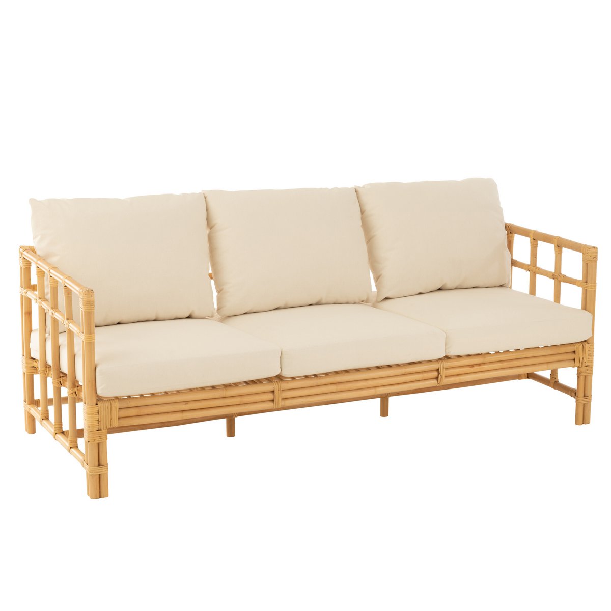 Zetel Elise met Kussen (Naturel/Wit) – J-LINE