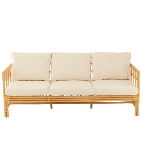 Zetel Elise met Kussen (Naturel/Wit) – J-LINE