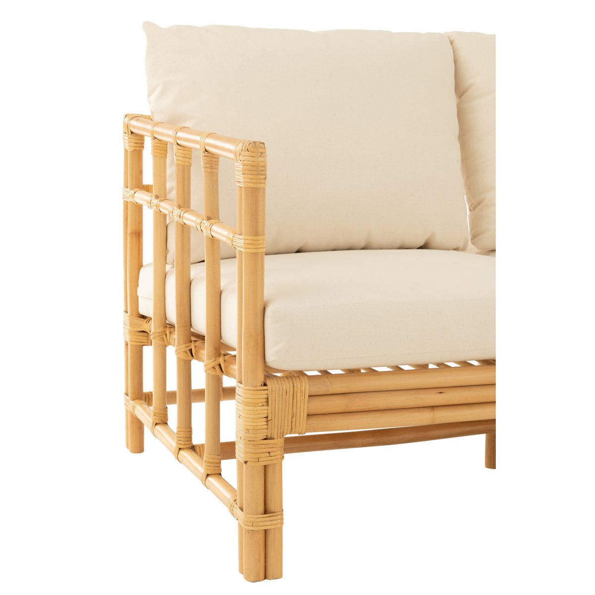 Zetel Elise met Kussen (Naturel/Wit) – J-LINE
