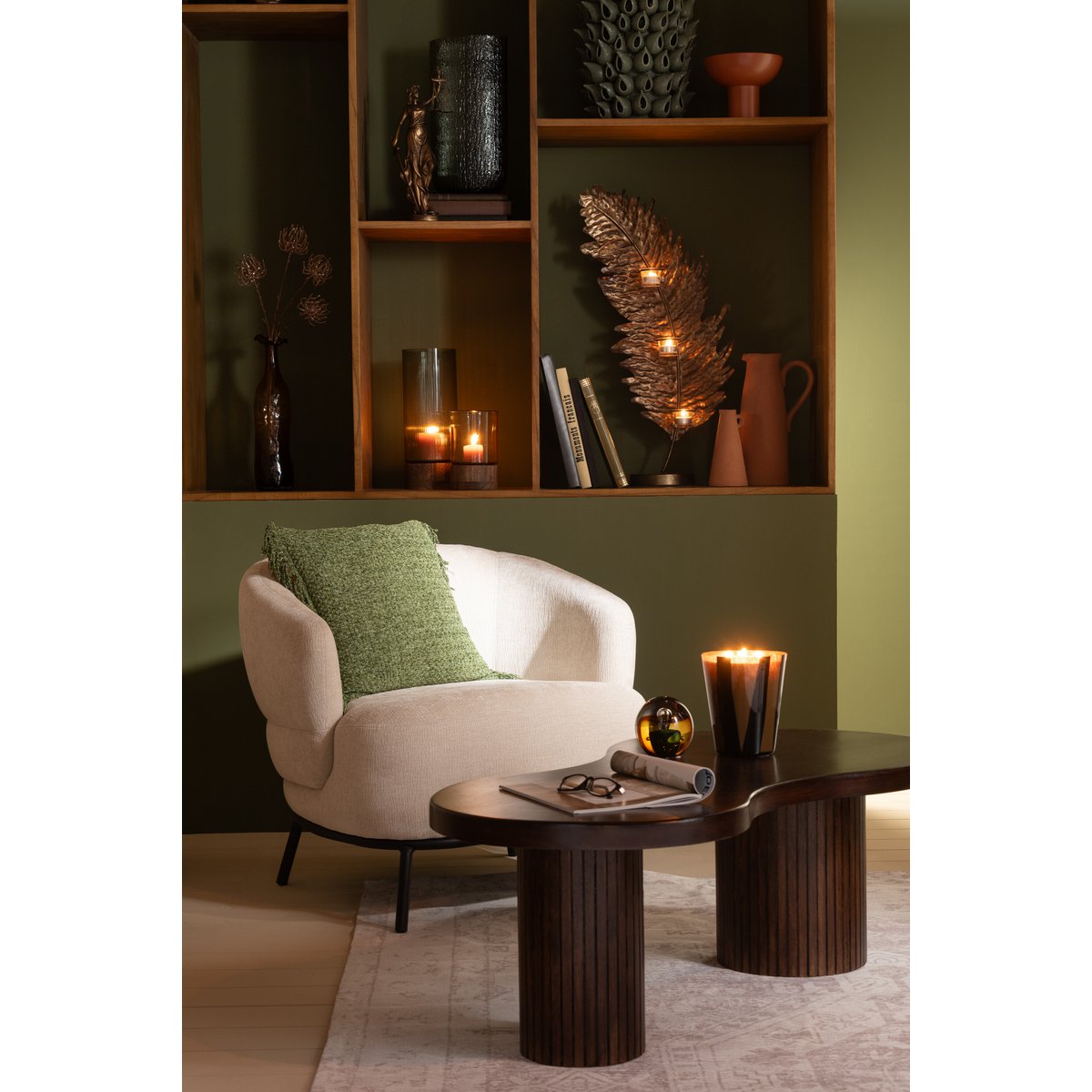 Fauteuil Mars Populierenhout Beige / J-Line