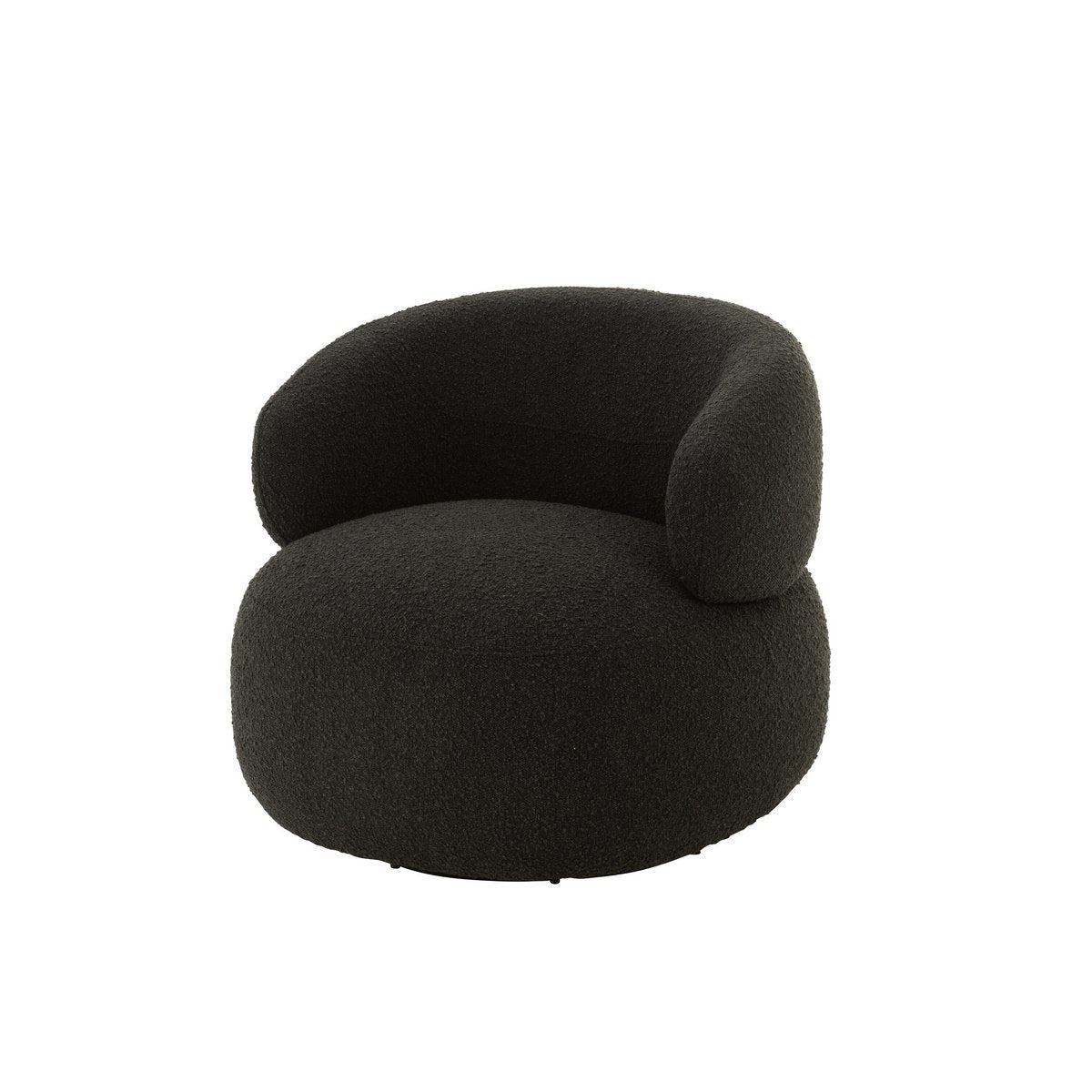 Fauteuil Draaiend Rond Zwart / J-Line