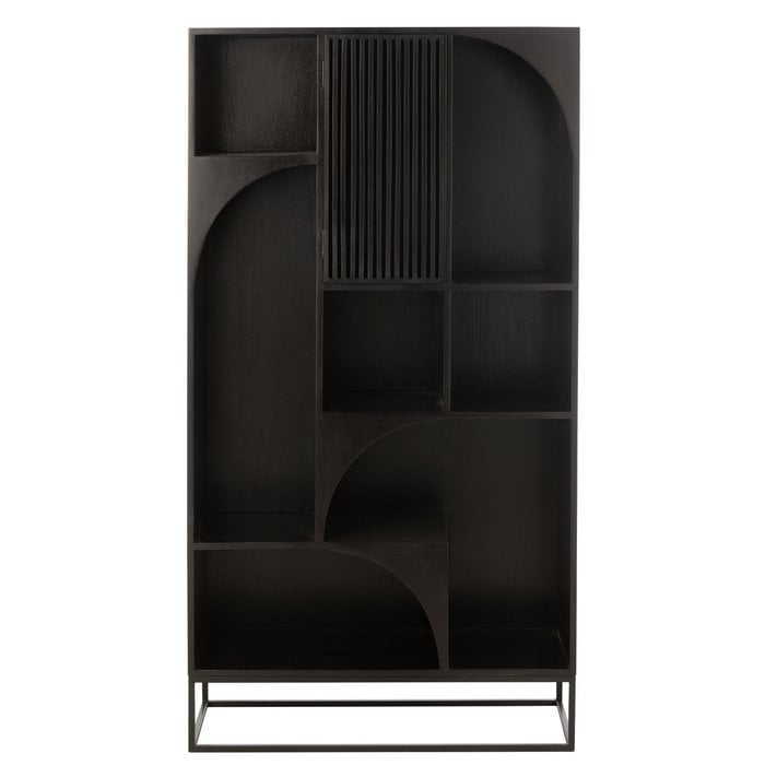 Rek Mode – Mango Hout & MDF Zwart / J-Line