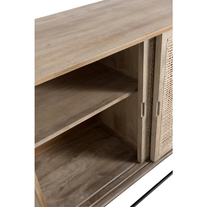 Kast Geweven Riet – 3 Schuifdeuren / J-Line