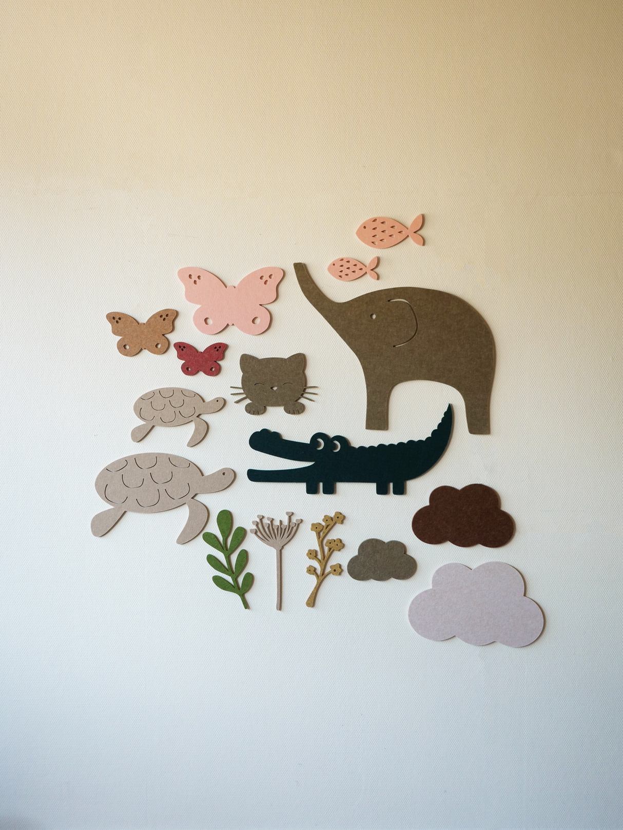 Wanddecoratie Jumbo – Olifant Taupe / KidsDepot