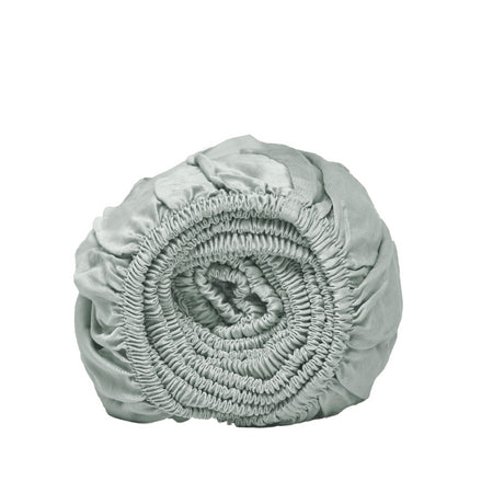 Hoeslaken Satijn Grijsgroen (90×210×30) / Coco & Cici