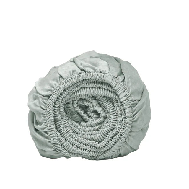 Hoeslaken Satijn Grijsgroen (200×200×30) / Coco & Cici