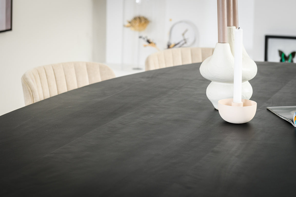 Eettafel Axis Noir Oval Zwart 230 cm /Profurn