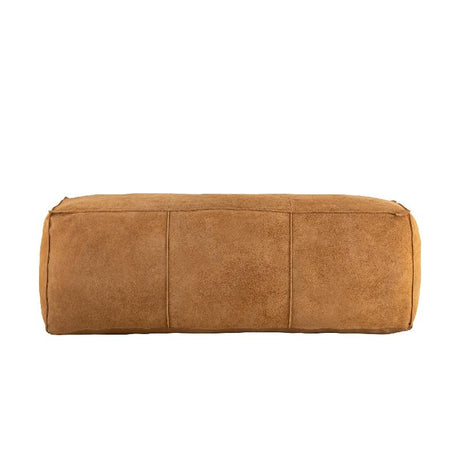 Marieke Camel - Suede Leren Poef (Rechthoekig) - PTMD