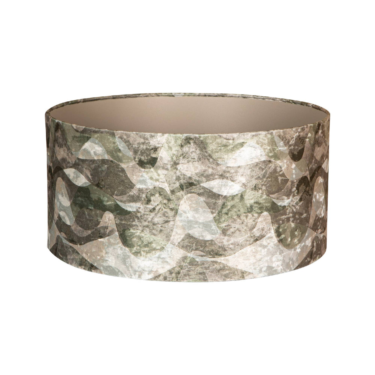 Mocca Green Wavy Stripes Lampenkap Ø40×H24 (Set van 2) / PTMD