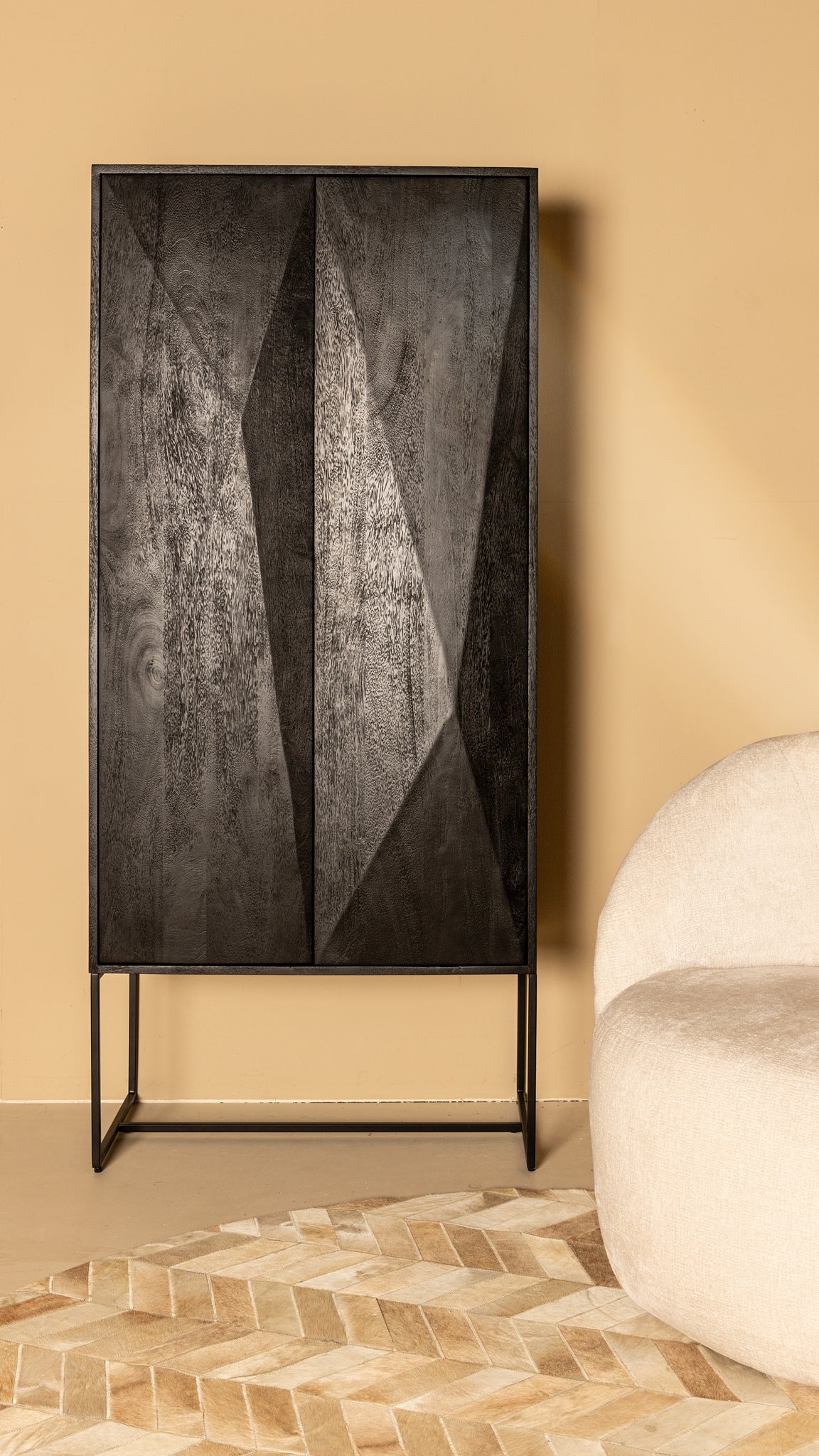 Onyx Black - Wandkast met 2 Deuren - PTMD