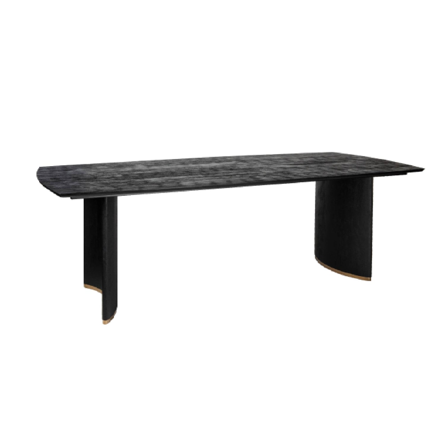 Ostara Black - Eettafel van Mangohout met Gouden Accenten (280 cm) - PTMD