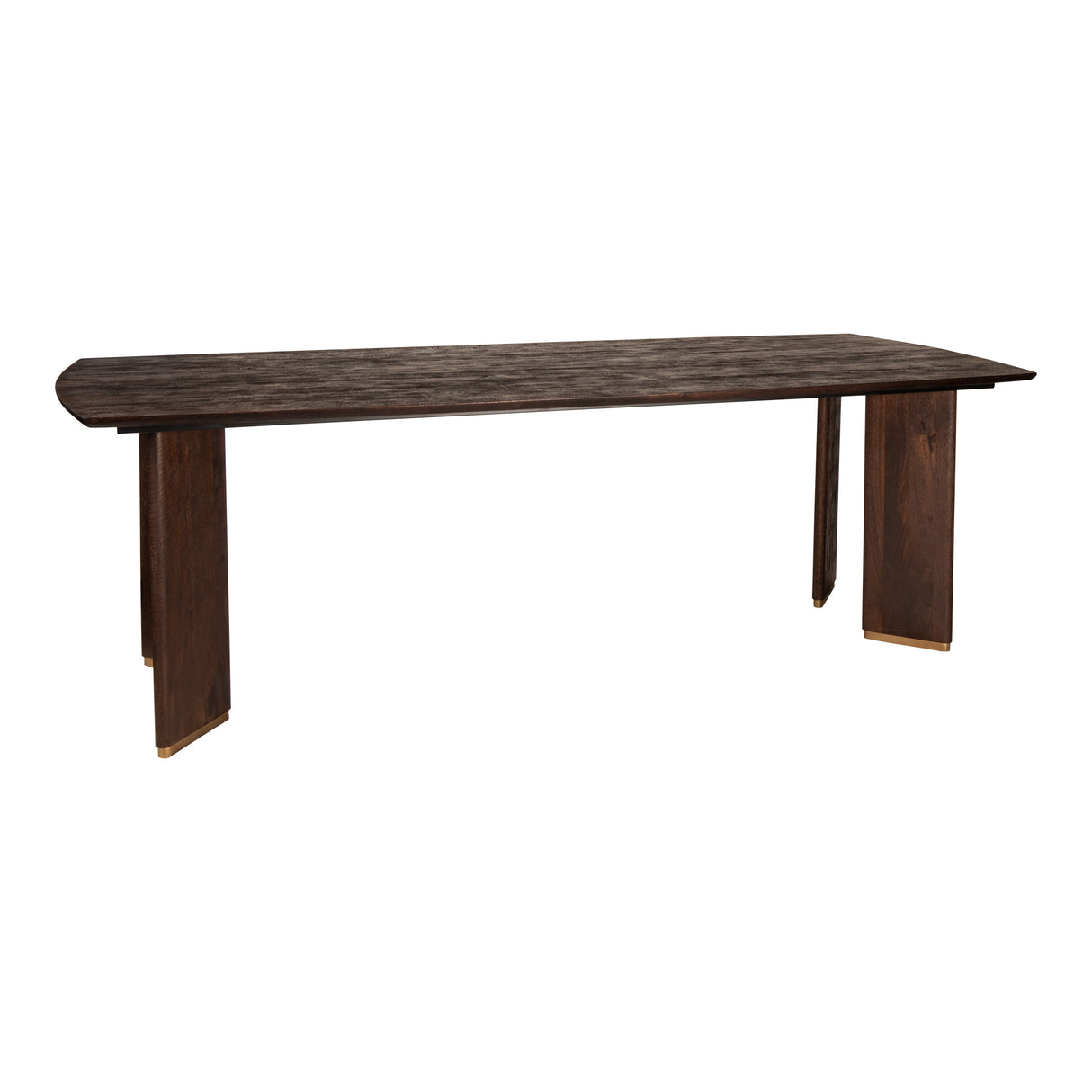 Liber Brown - Eettafel van Mangohout met Gouden Accenten (200 cm) - PTMD