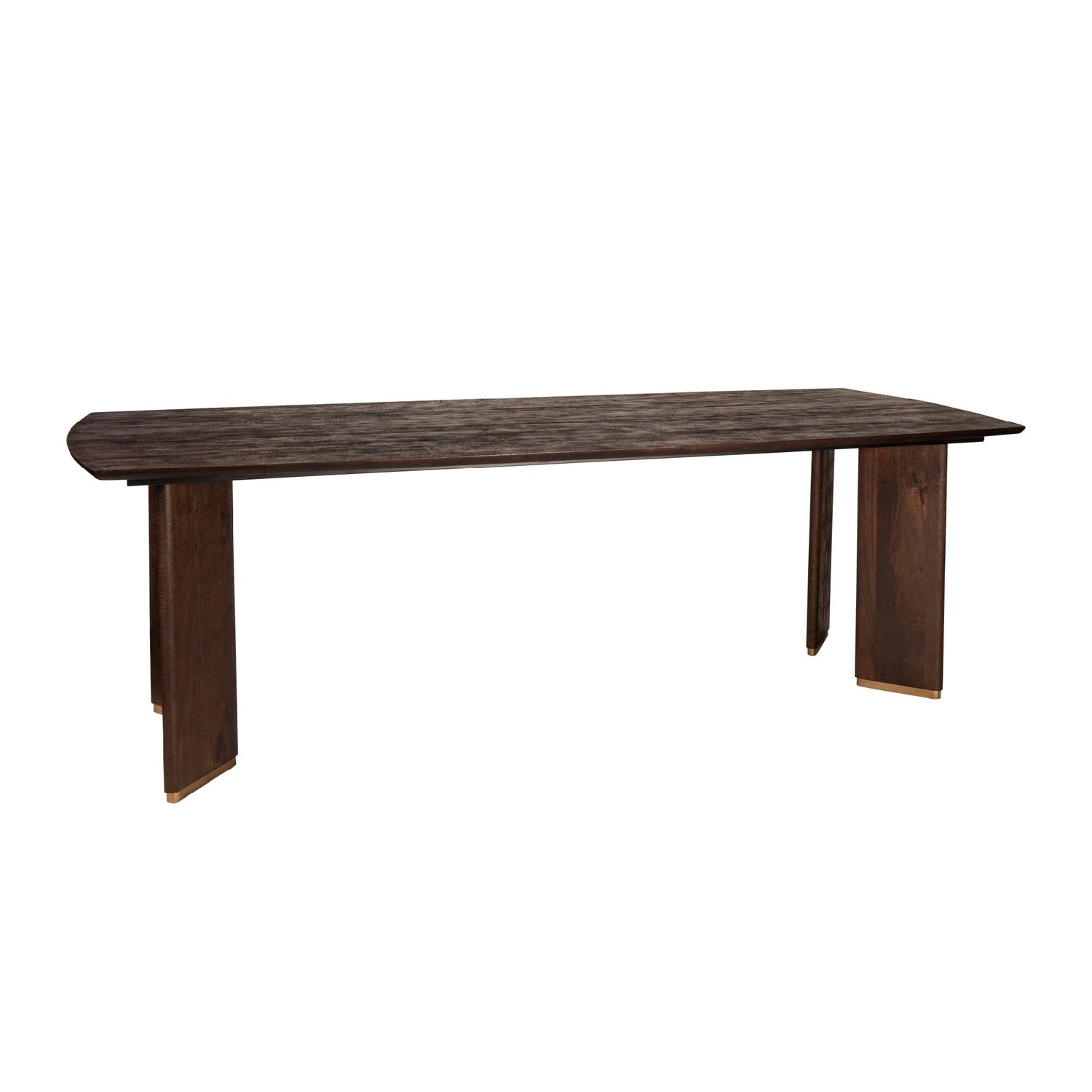 Liber Brown - Eettafel van Mangohout met Gouden Accenten (240 cm) - PTMD