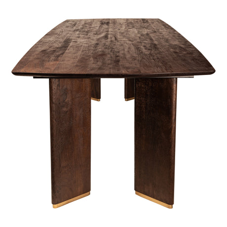 Liber Brown - Eettafel van Mangohout met Gouden Accenten (240 cm) - PTMD