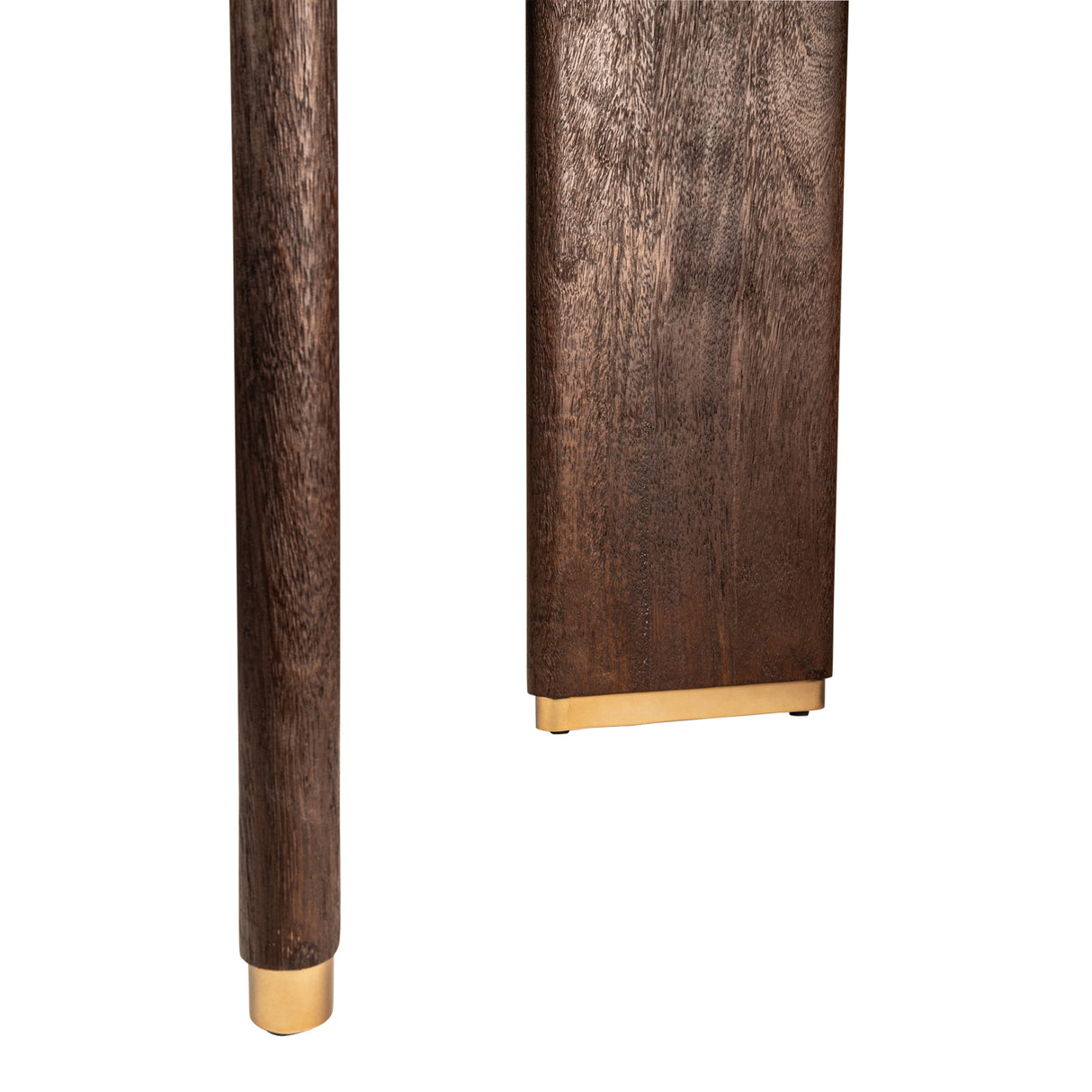 Liber Brown - Eettafel van Mangohout met Gouden Accenten (280 cm) - PTMD