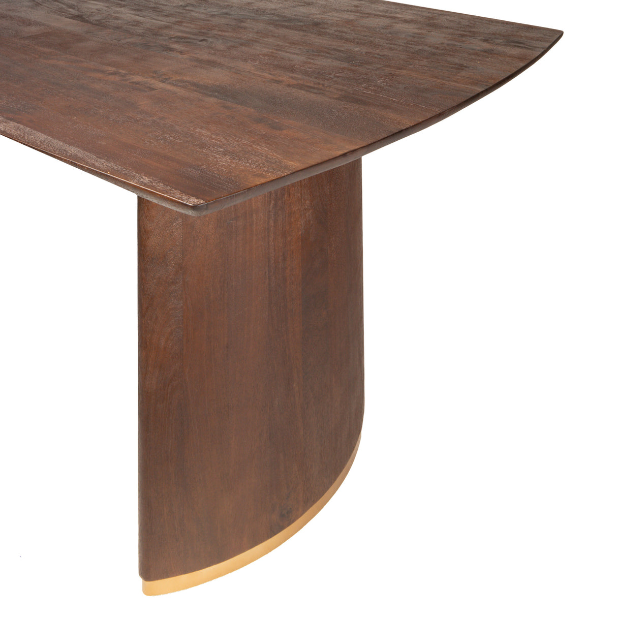 Ostara Brown - Eettafel van Mangohout met Goudkleurige Poten (200 cm) - PTMD