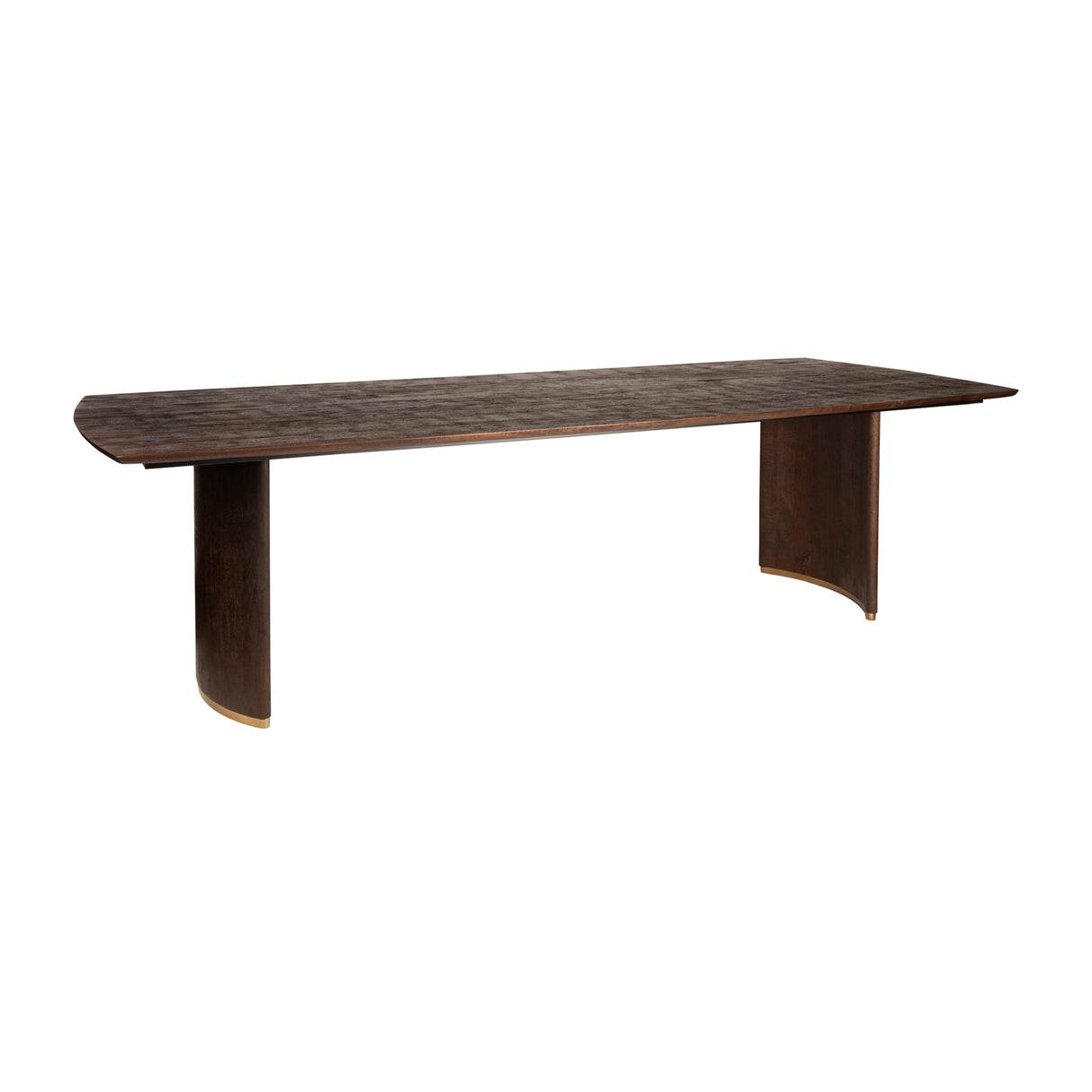 Ostara Brown - Eettafel van Mangohout (240 cm) met Goudkleurig Onderstel - PTMD