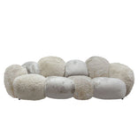 Lush Beige - Gebogen Designbank met Luxe Textuur - PTMD