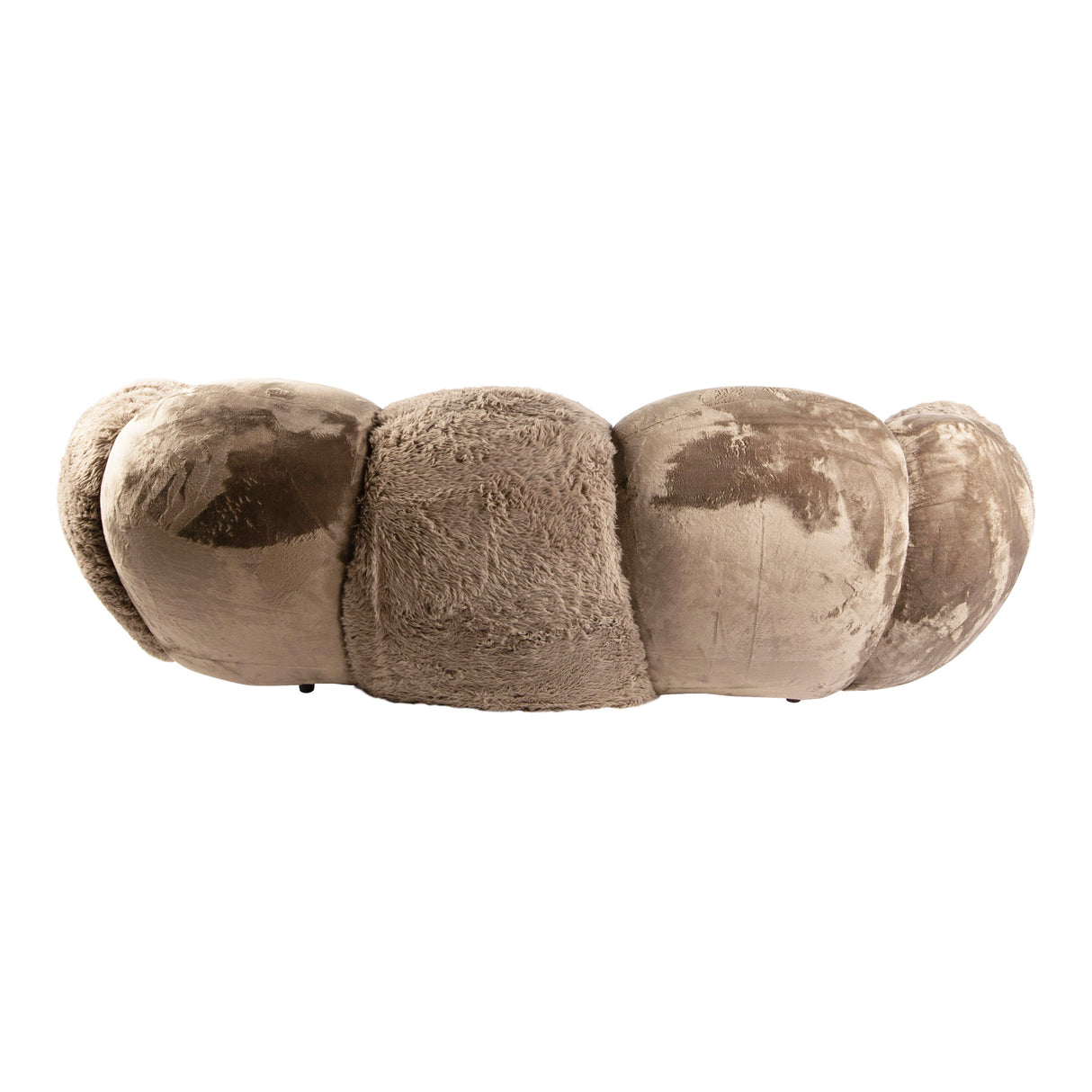 Lush Taupe - Gebogen Designbank met Luxe Textuur - PTMD